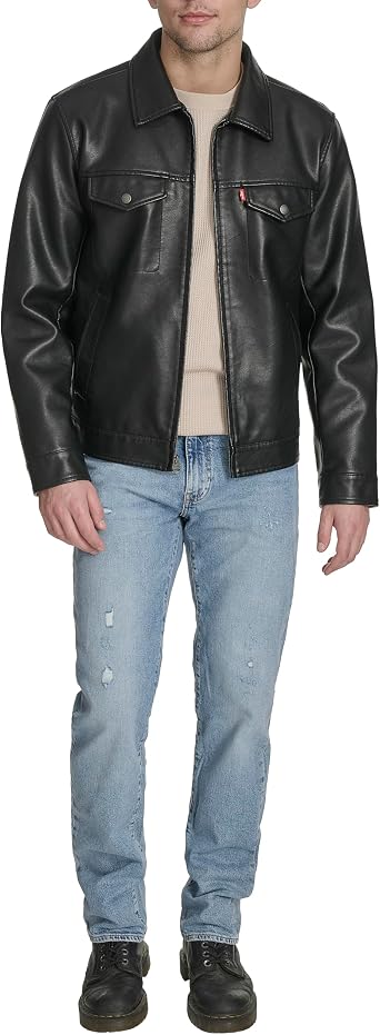 Levi's Men's Levi's Men's Faux Leather Modern Trucker Jacket Jacket (pack of 1)
