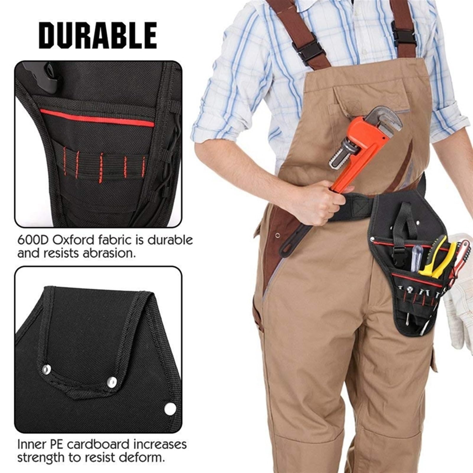 Bolsa de herramientas para cinturón, cinturón de bolsillo para múltiples herramientas, bolsas de herramientas, funda para taladro, resistente al agua, soporte para taladro, bolsa para herramientas e