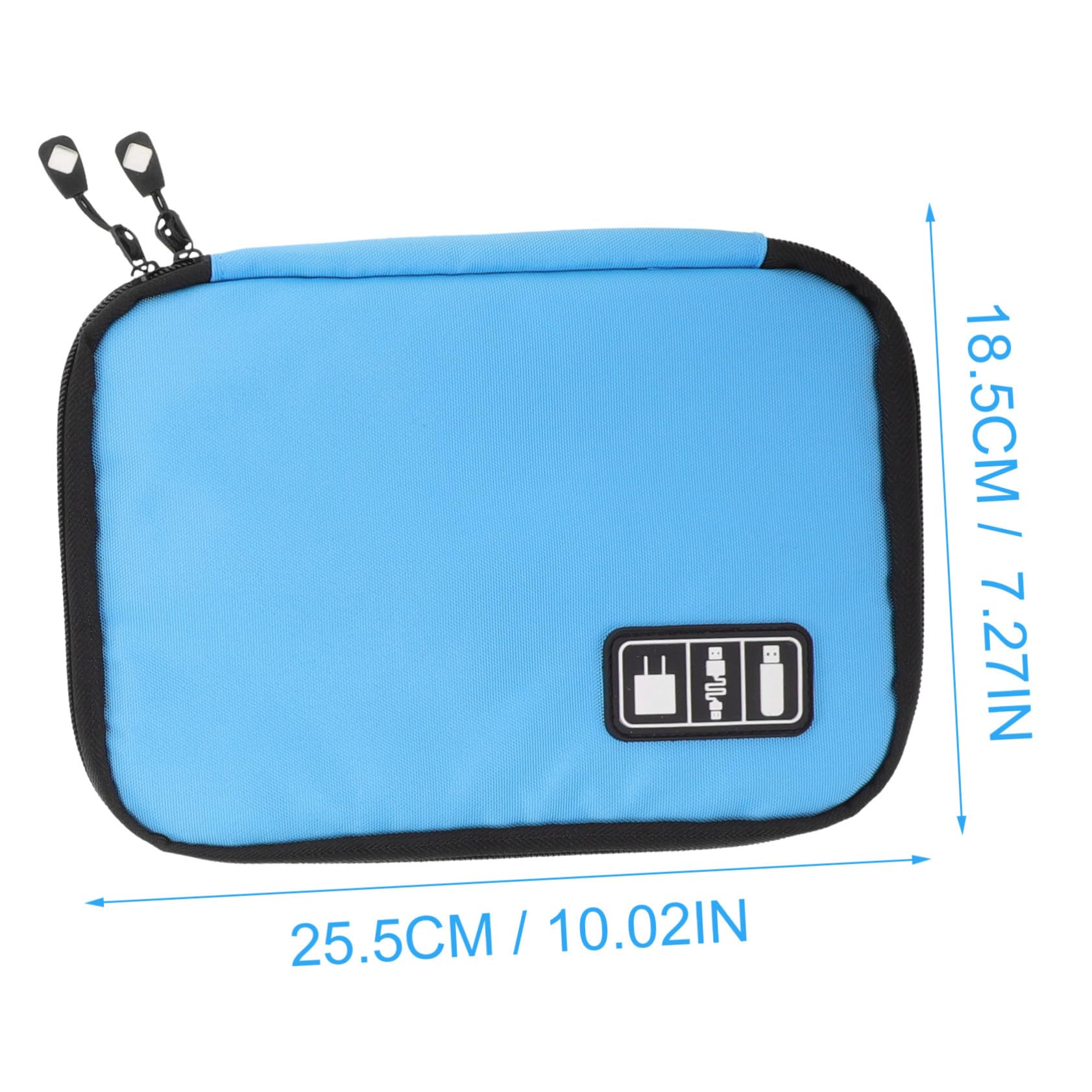 3pezzi Organizer per Cavi Dati Portatile Borsa Organizer Elettronica Tasche Rete e Doppia Apertura Cerniera per Contenere Caricabatterie Auricolari Chiavette USB e Altri Accessori