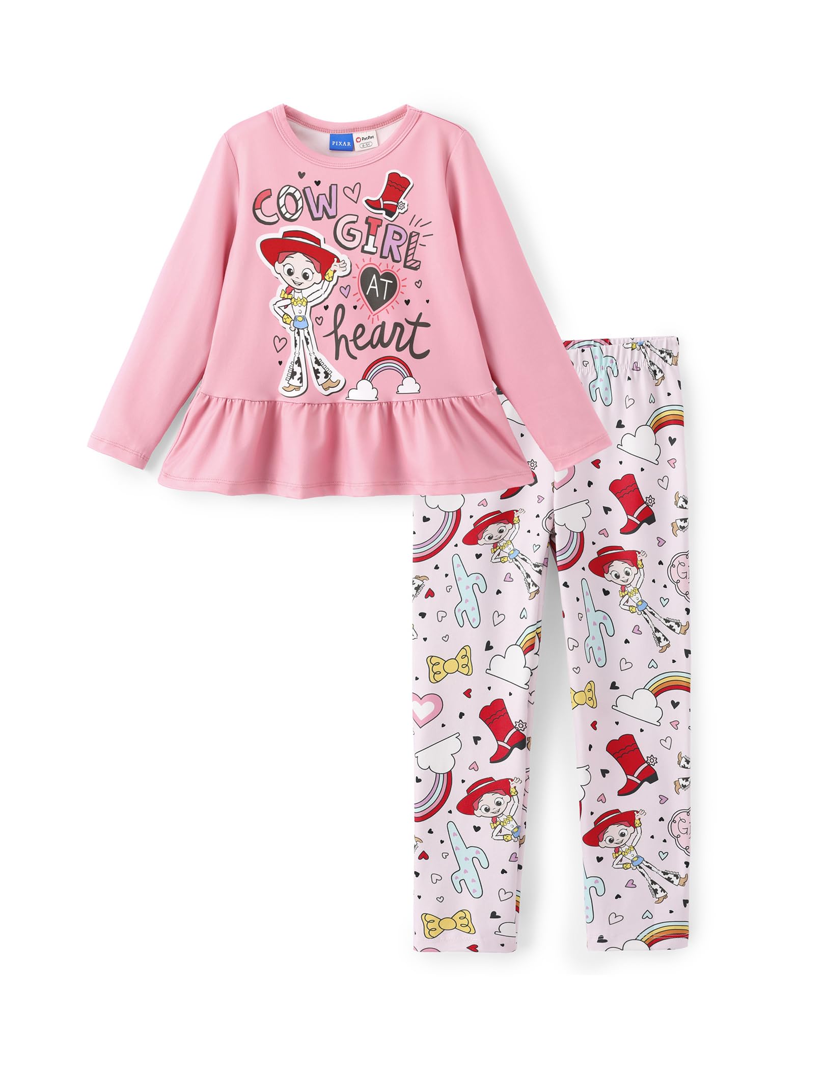 Disney Toddler Girls Clothes Long Sleeve Shirt Leggings 2pcs Outfits Set