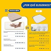 Vista 9 de AAAAAcessories - Cojines para silla en forma de D, 2" de espesor, almohadillas para sillas de comedor con lazos y removibles, cubierta lavable a