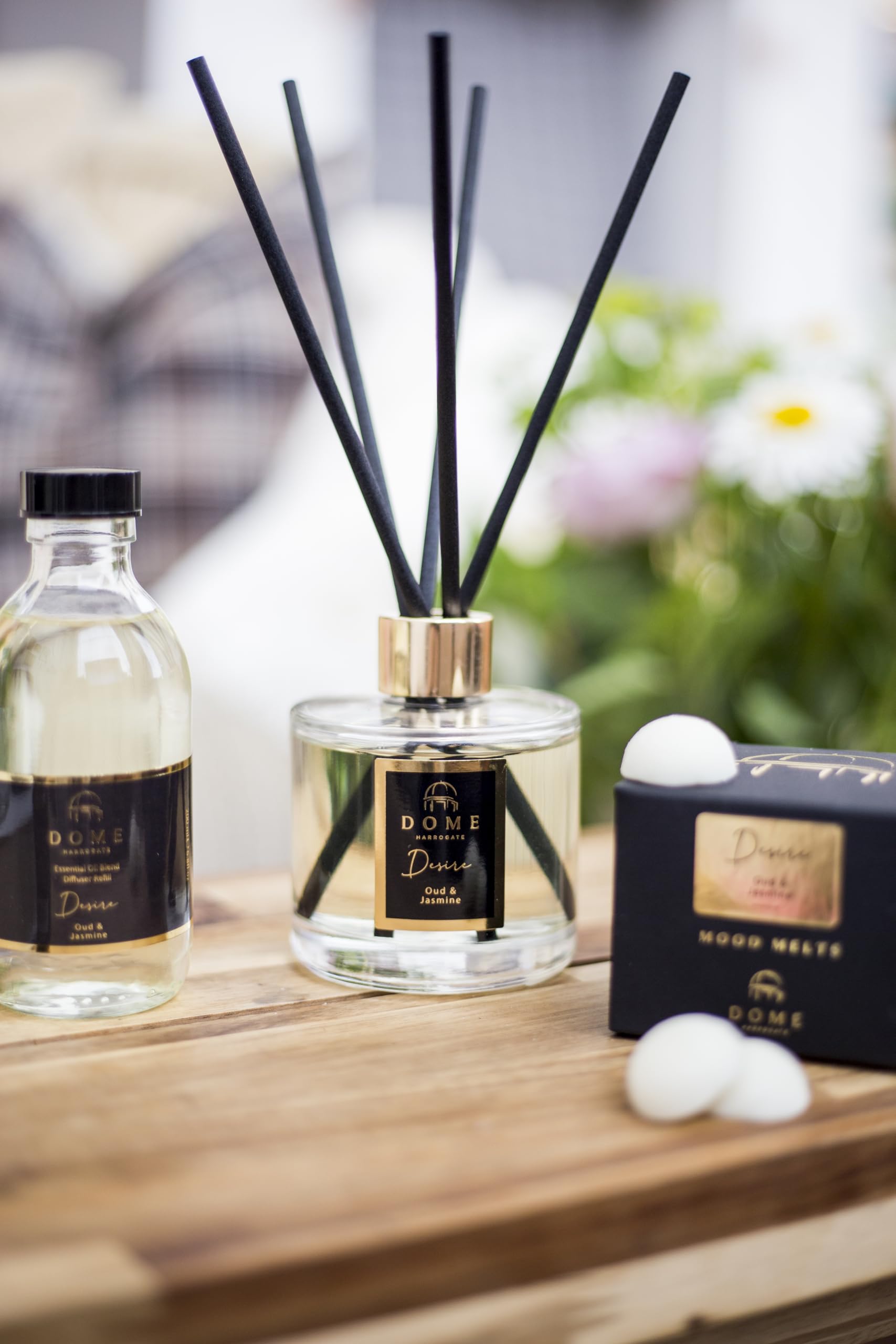 Dome of Harrogate DESIRE Oud & Jasmine - Difusor de varillas (200 ml)