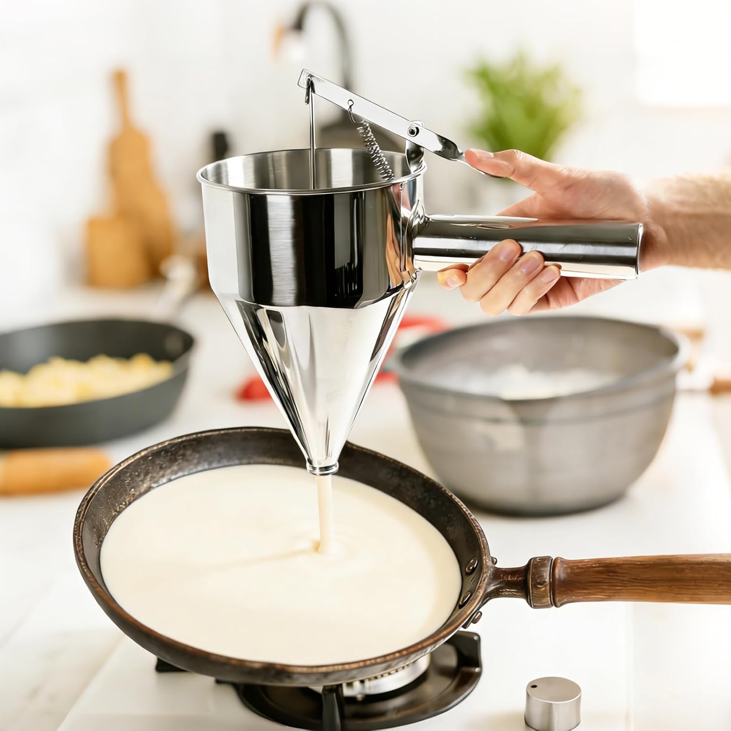 40oz 1200ML Stainless Steel Pancake Batter Dispenser