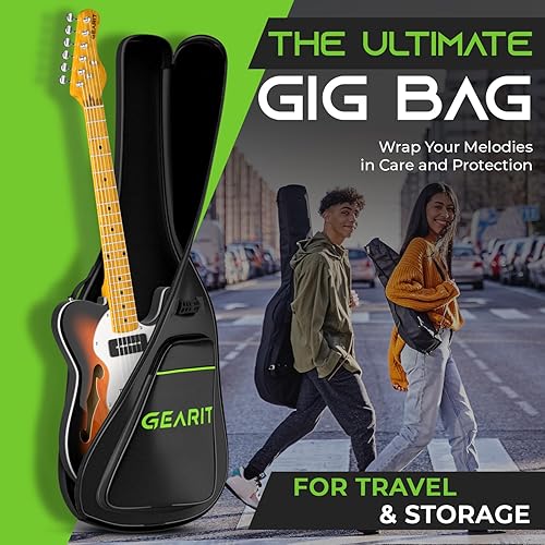 Miniatura 8 de GearIT Guitarra eléctrica (Premium Ash Tonewood), cuerpo semihueco Thinline, serie GTL-200 Shoreline, tamaño completo de 39 pulgadas, pastilla P90,