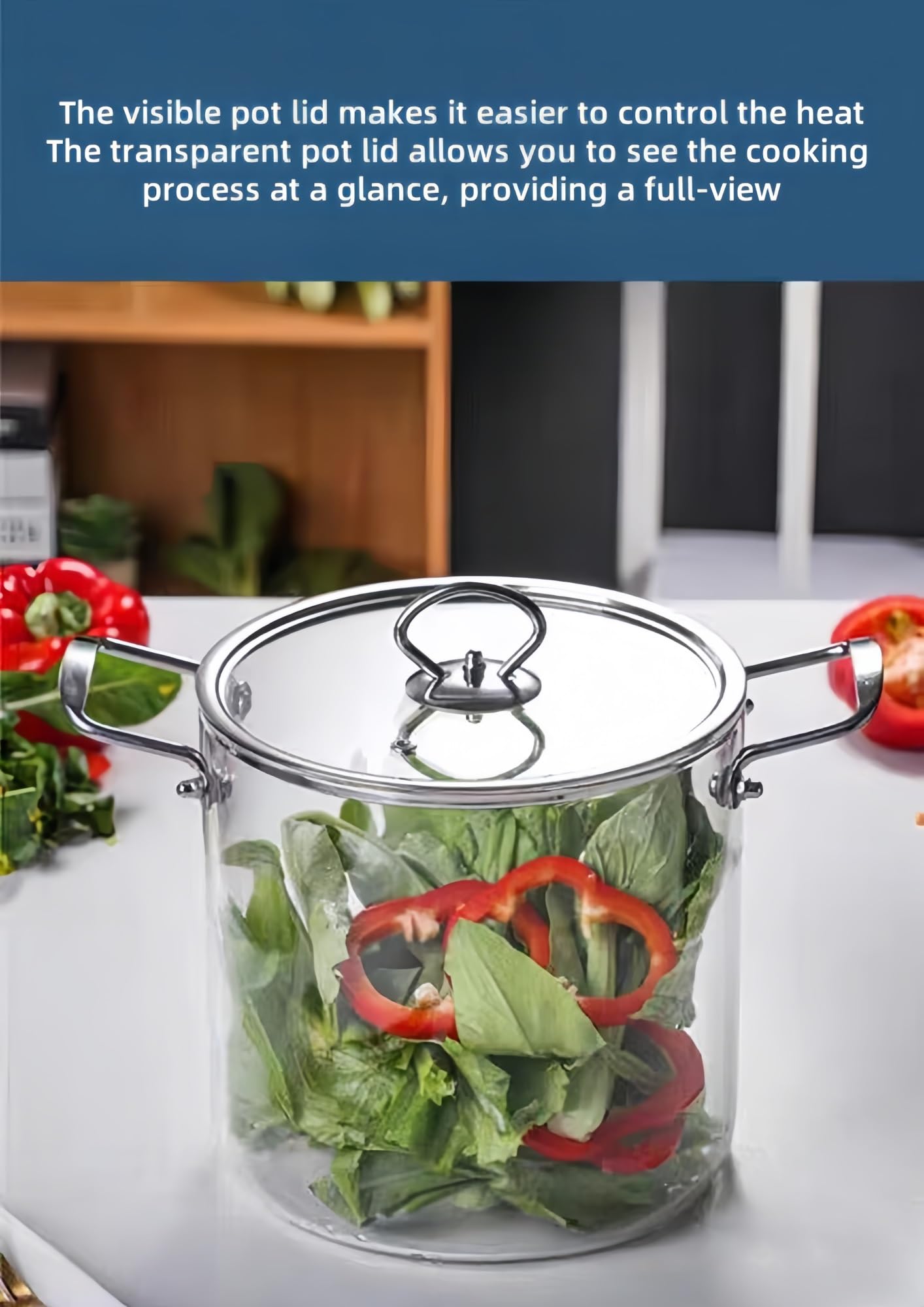 Kochtopf aus Glas – hitzebeständig, leicht, leicht zu reinigen, großartige Wärmeerhaltung, ideal für Nudeln, Suppe, Milch und mehr
