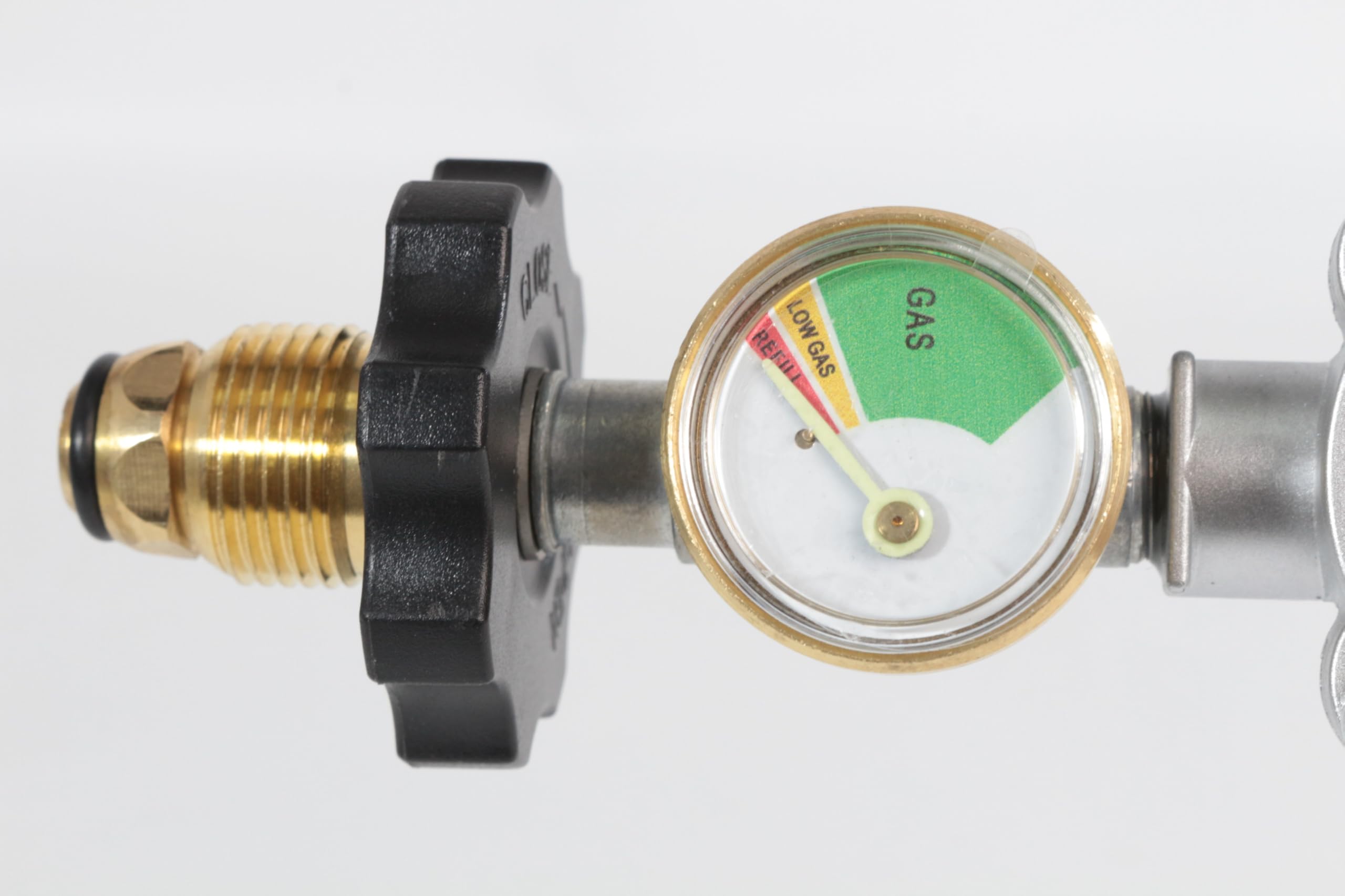 Ulepszony dwustopniowy regulator propanu z manometrem - wąż wysokociśnieniowy 1,5 m - pochodnia żeńska 1 cm - do grilli, grzejników, palenisk, kuchenek gazowych i generatorów