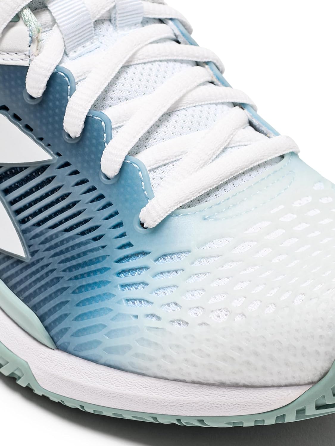 Diadora Women's Speed Competition 7+ All Ground Tennis Shoe (White/Surf Spray/Legion Blue, 10)