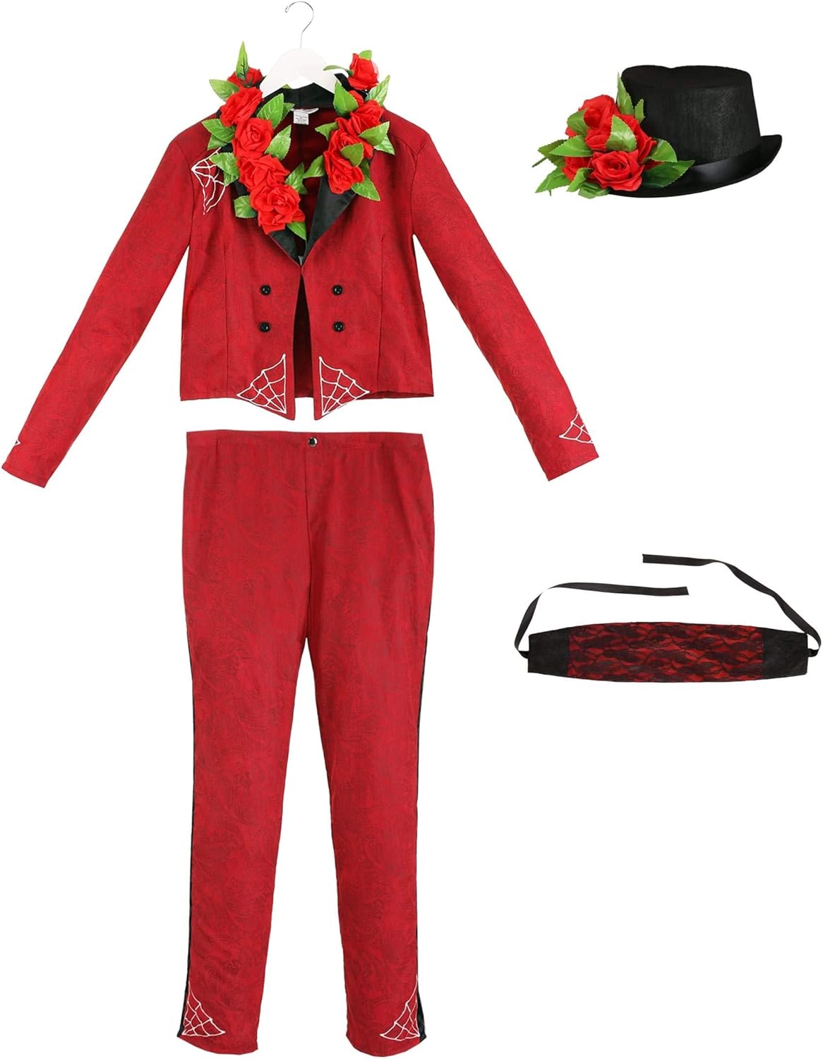 Fun Costumes Men's Day of The Dead Costume Faux Suede Day of The Dead Suit, Small - Image 3