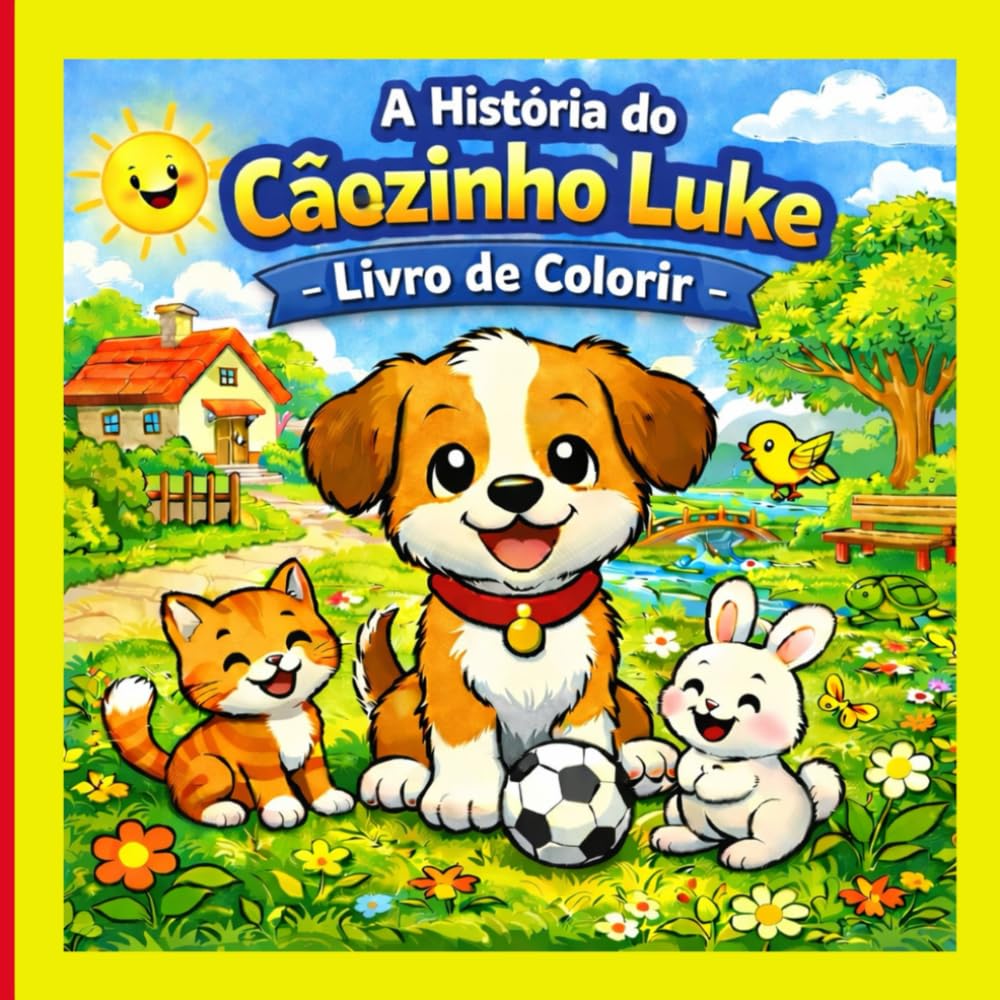 A história do cãezinho Luke Livro de Colorir (Livros infantis)