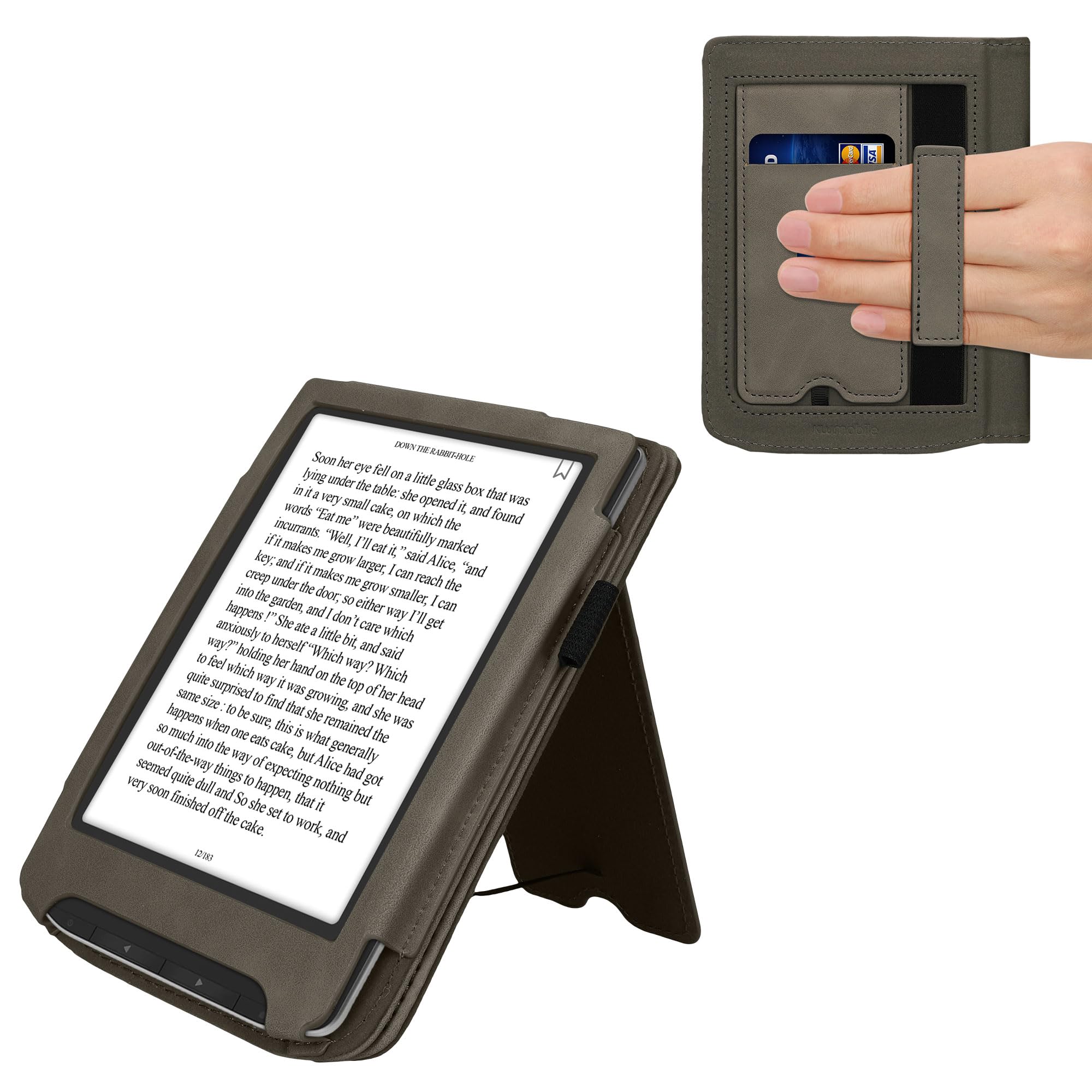 Custodia Pieghevole Origami Per Pocketbook Verse/PRO/Color/Vivlio Light - Cover Magnetica Con Stand, Lavanda - Foto 9