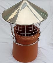 Saver Junior Silver birdguard Cowl for up to 250mm Chimney pots | SHARP POINTED LID STOPS BIRDS LANDING!!