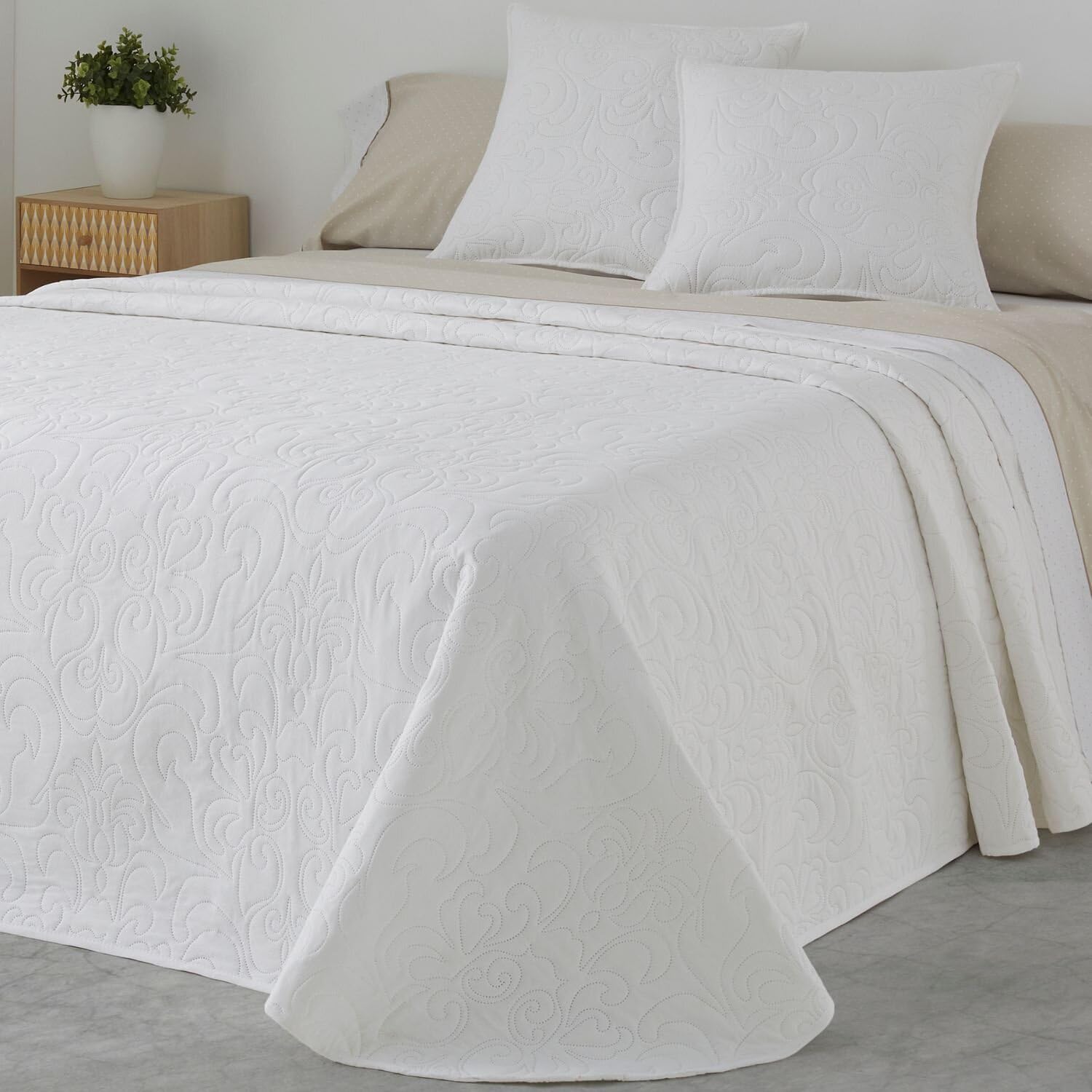 Burrito Blanco | Colcha 100% Poliéster Cama 90 Blanco