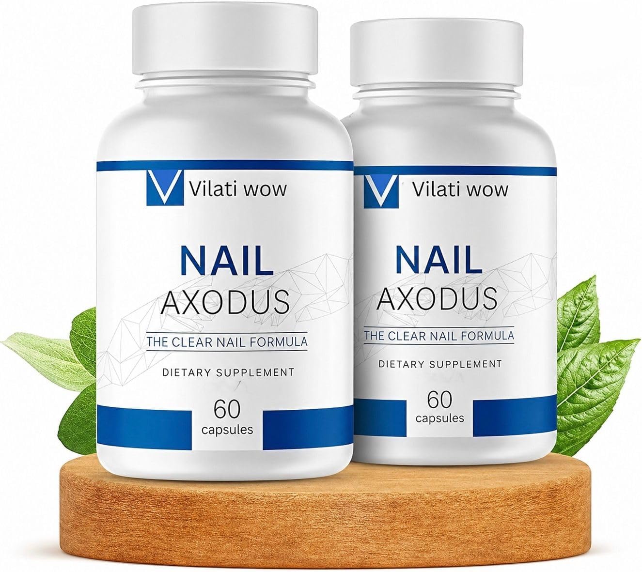 Nail Exodus Healthy Nails - Premium Formula for Healthier Feet - 60 Capsules - Pack of 2