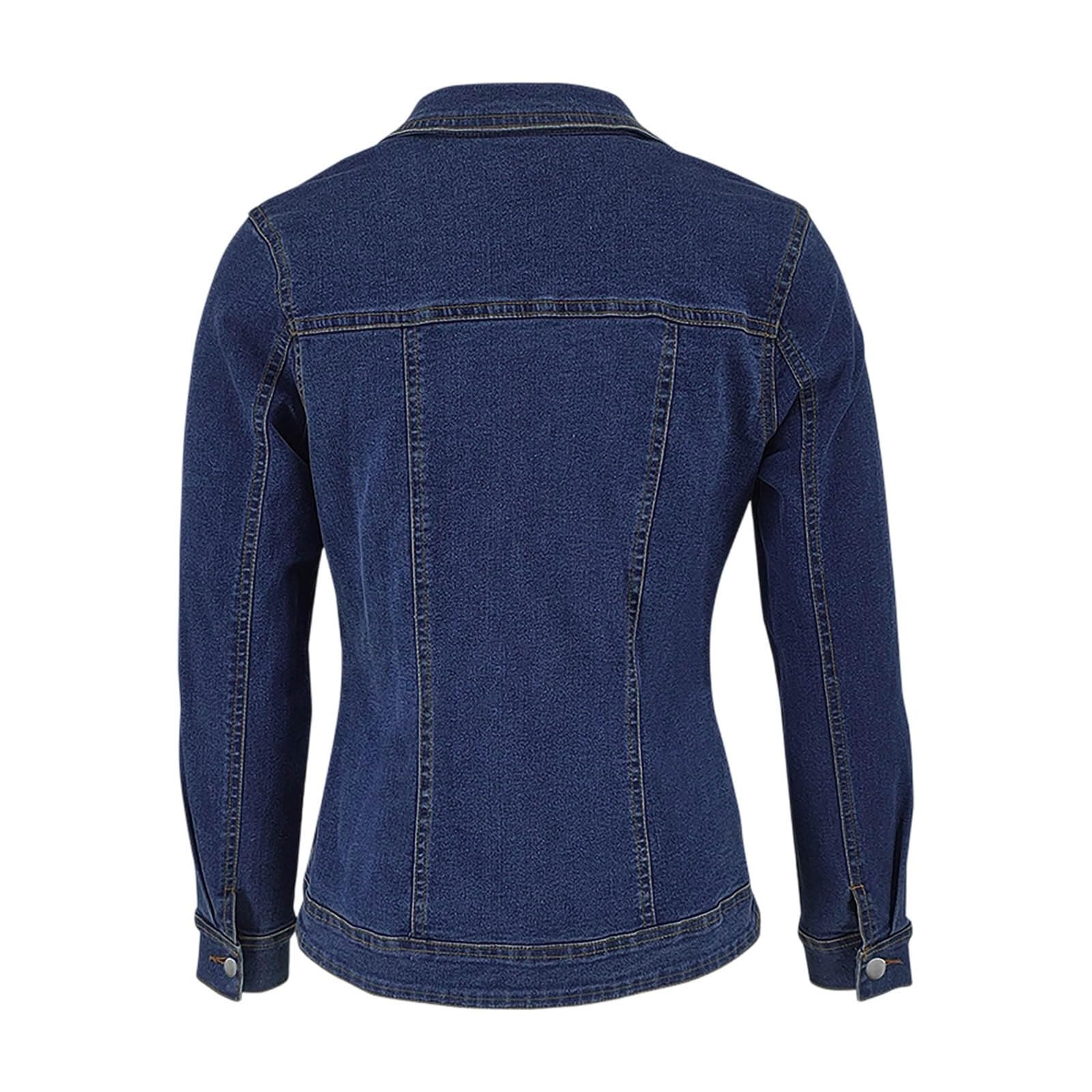 Genérico Chaqueta Tejana Mujer Oversize - Abrigo Suelto con Agujeros Cosidos A Cuadros para Mujer Chaqueta A Cuadros Estilo Bohemio