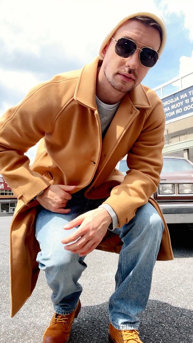PANTARHEY BENCH COAT キャメル Sサイズ Runcati Mens Trench Coat Notched Collar Single Breasted Mid Long
