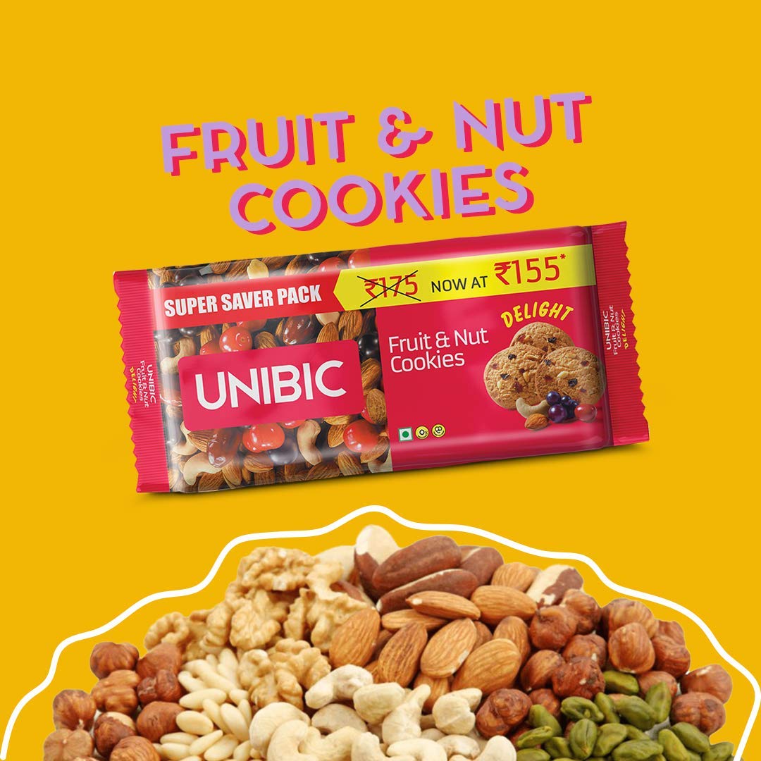 Unibic Fruit & Nut Cookies, 500 g McVities Fruit Cookies With Goodness