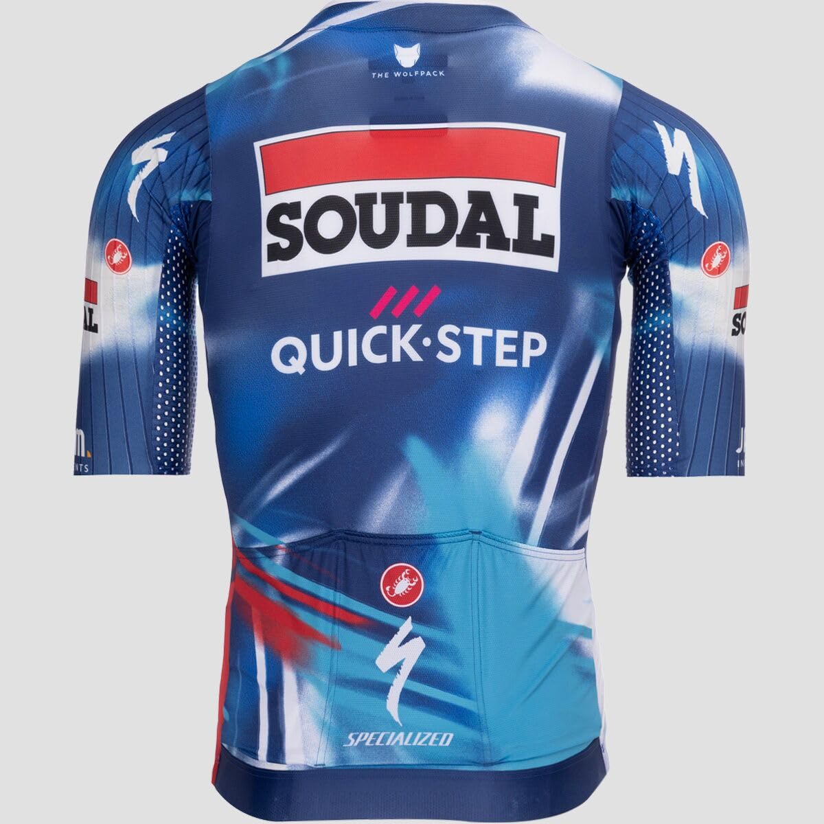 Soudal/Quick-Step Aero Race 8S Jersey - Men's, Blue/Red, XXL