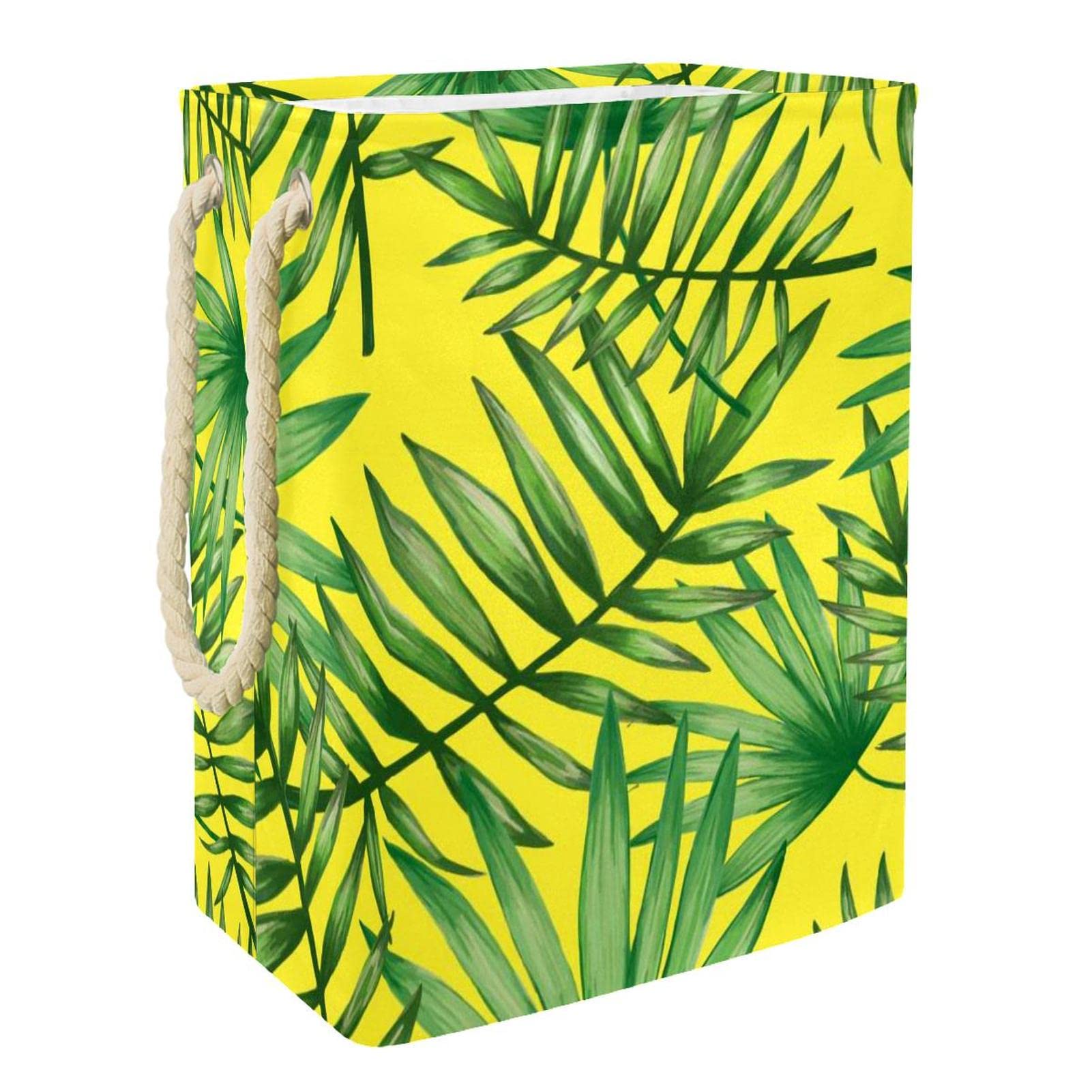 Panier à linge motif palmier tropical pour chambre et salle de bain