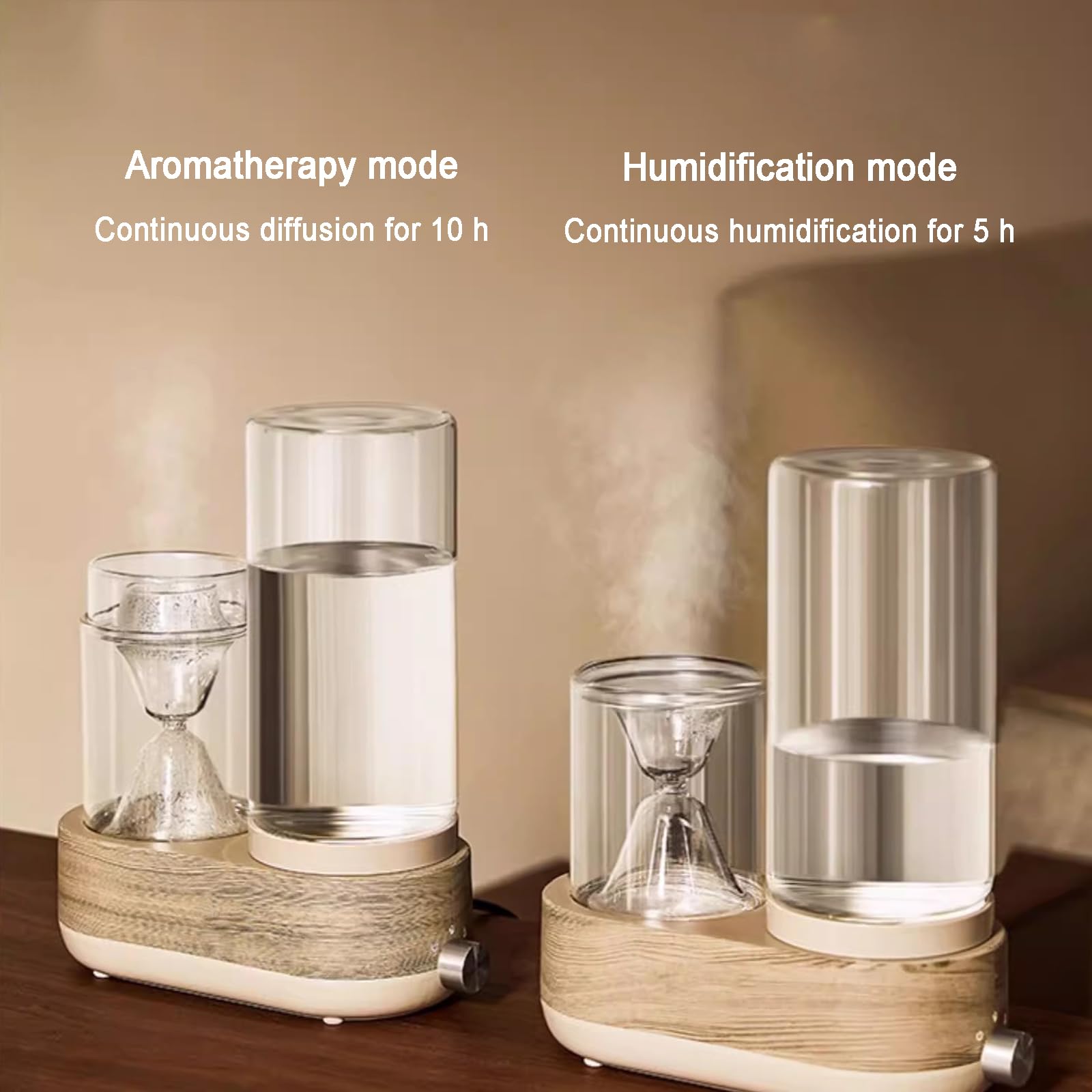 Diffuseur D'huiles Essentielles en Verre, Diffuseur D'aromathérapie À Vapeur pour La Maison, avec Réservoir d'eau en Verre De 1600 ML, Arrêt Automatique, Humidificateur De Parfum