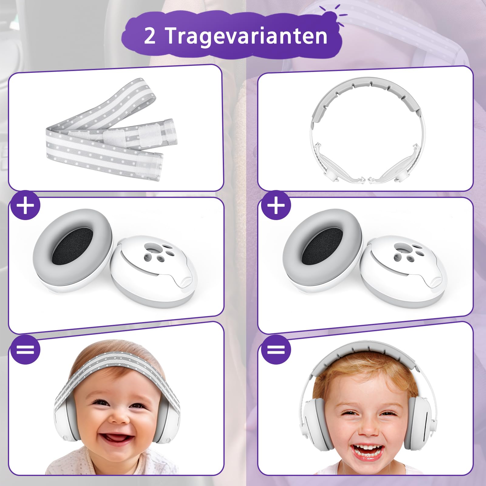 Casque anti-bruit pour bébé de 0 à 2 ans, protection auditive pour enfants, avec réduction de bruit, pour le quotidien et les événements