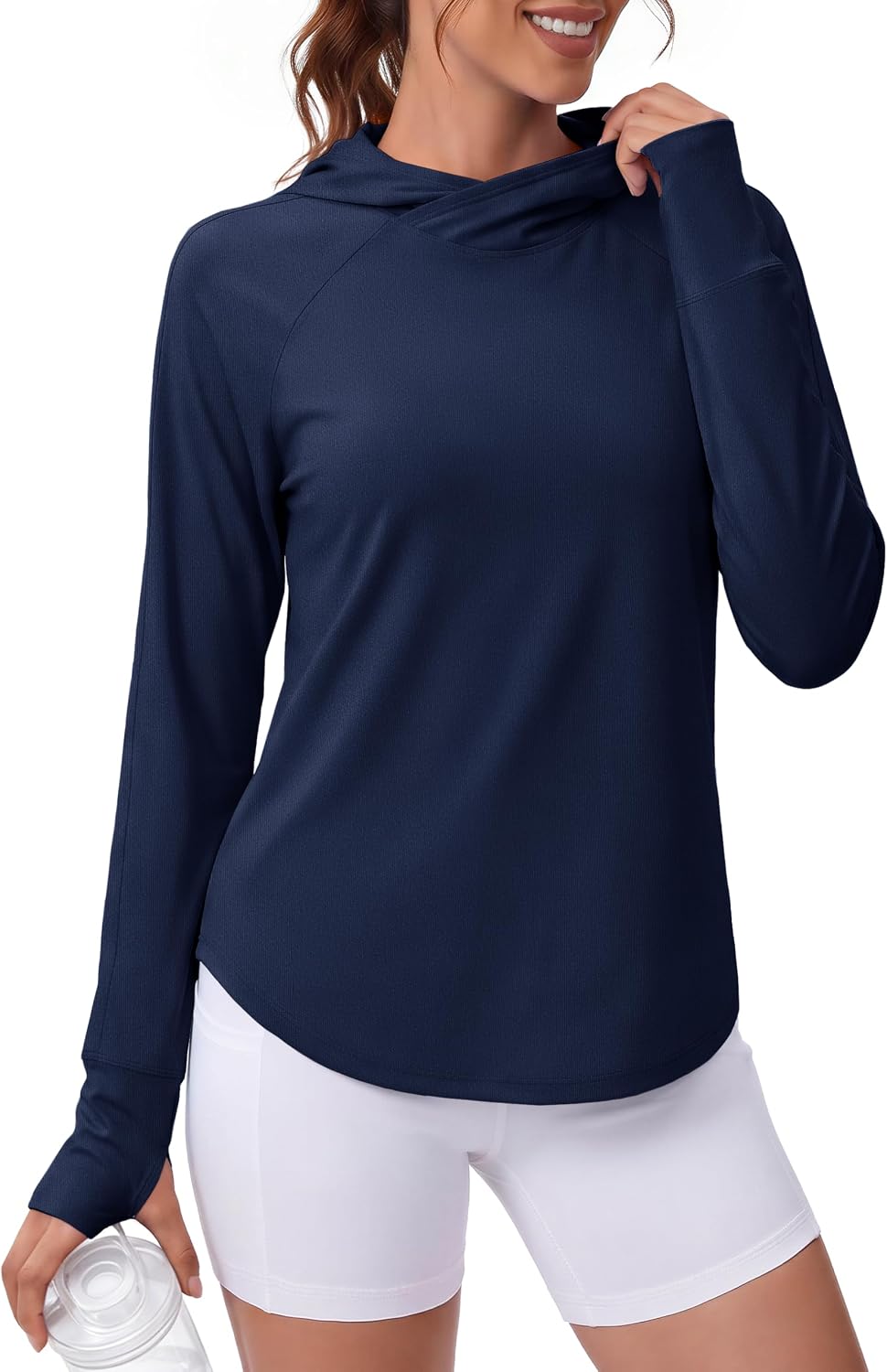 MAGCOMSEN Women's UPF 50+ Sun Protection Hoodie Long Sleeve Lightweight Quick Dry Shirt Athletic Outdoor Fishing Hiking