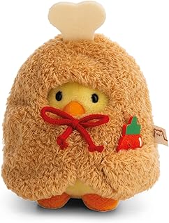 NICI doudou Poussin Tschieps 8 cm avec sauce chili & costume de cuisse de poulet en boîte cadeau - jaune - Peluche douce, adorable pour câliner et jouer, pour enfants et adultes - 61653