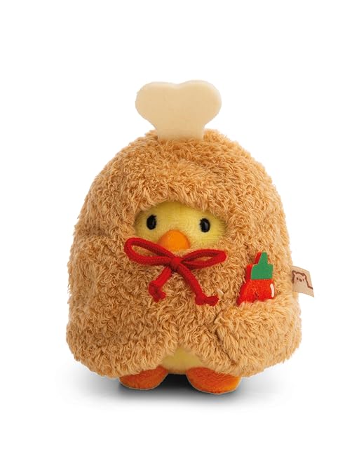 NICI peluche pollito Tschieps 8cm con salsa picante y un disfraz de muslo de pollo en caja de regalo…