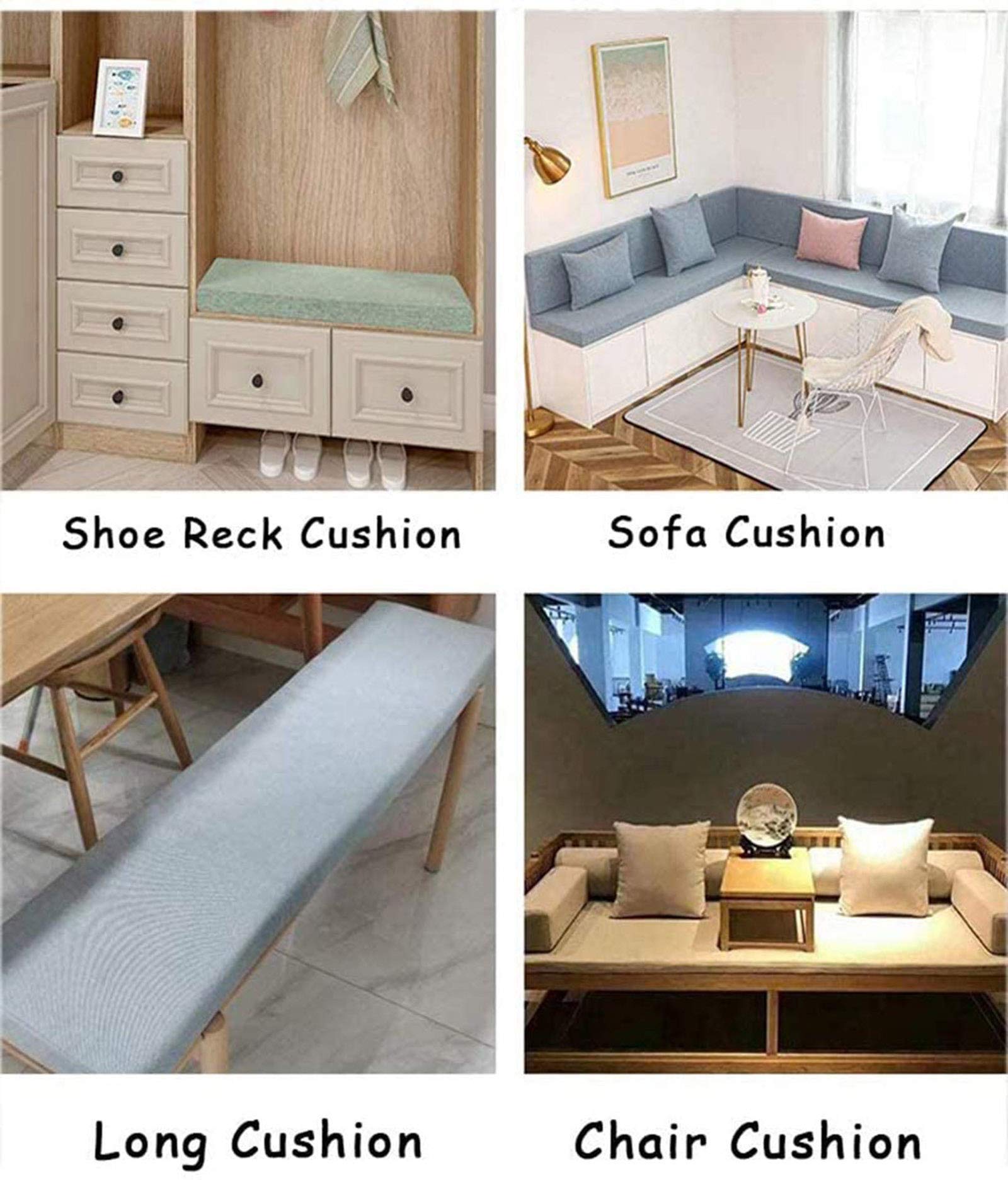 Generisch Gartenbankkissen für den Außenbereich, 2/3 Sitzer, 100/120 cm, Bequeme Stuhlauflage für Esszimmer, Terrasse, Innen und Außenbereich (90 x 40 x 3 cm, Beige)