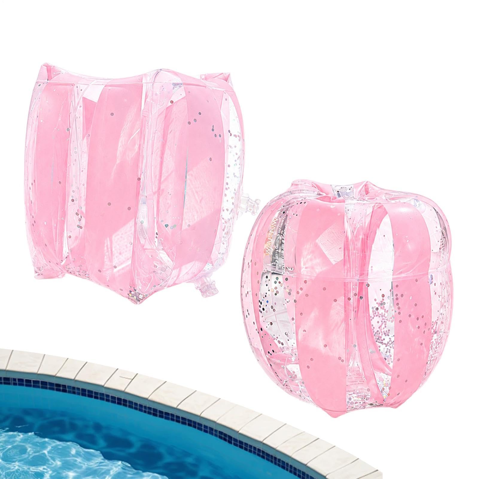 Swim Armbands For Adults & Kids - Inflatable Arm Flotation Rolls, Thickened PVC Buoyancy Training Aid, Comfortable Design For Beginners, Pool Beach