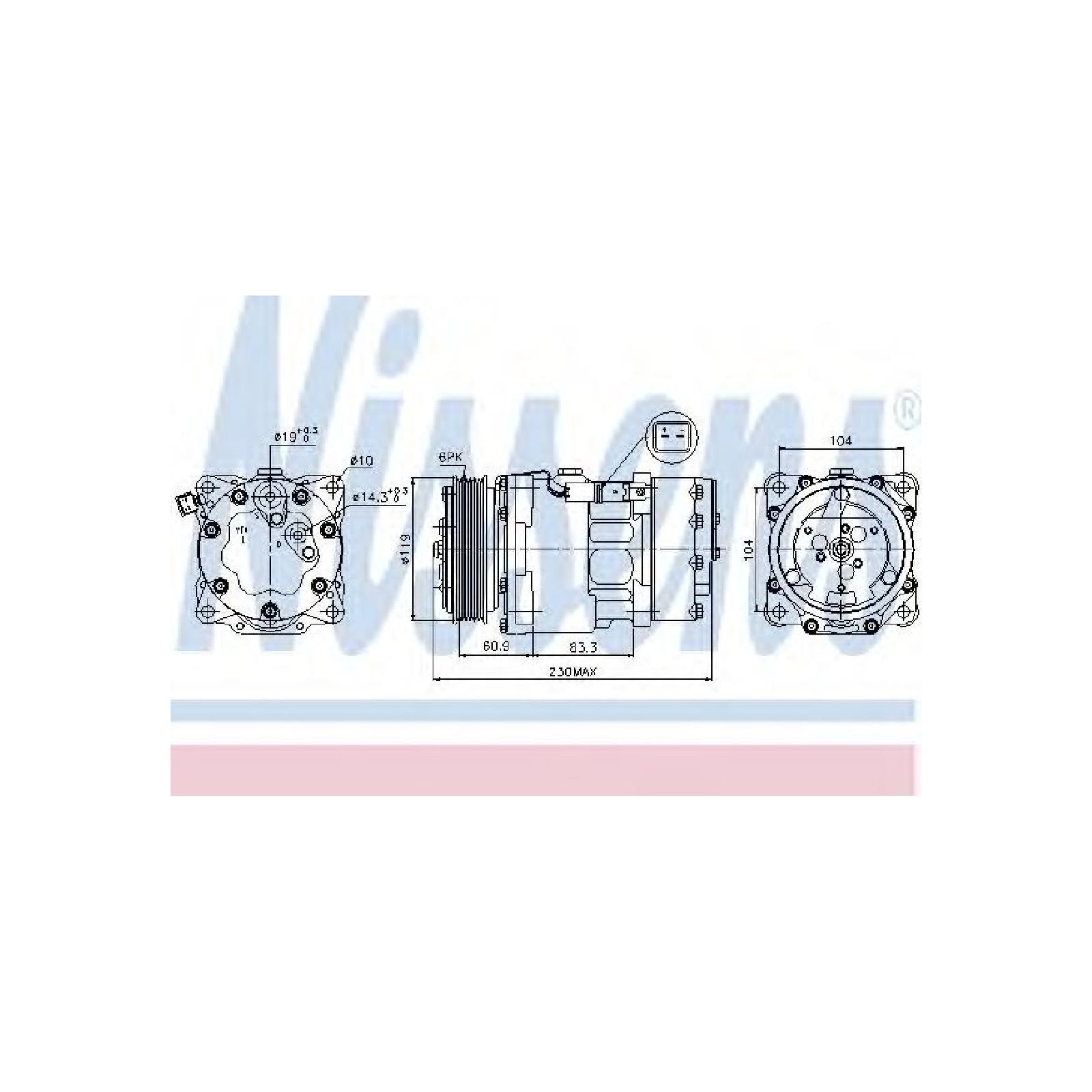 NISSENS Compressore, Climatizzatore 89032