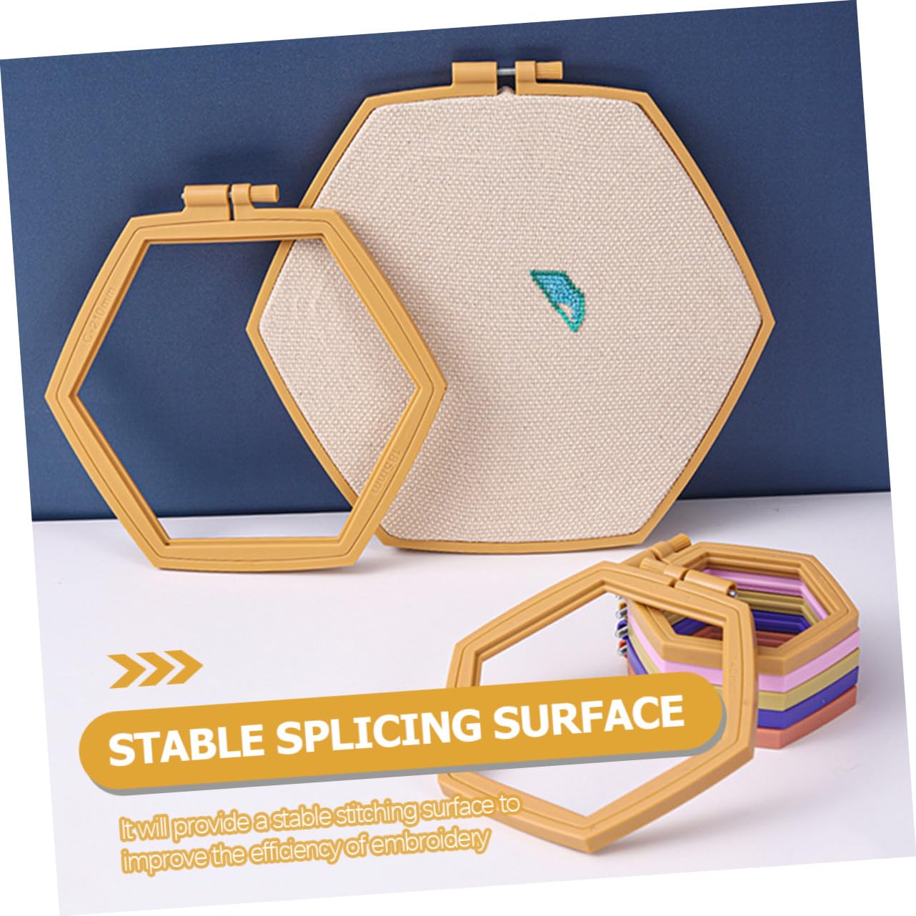 Baluue 4 Aros para Bordar Reutilizables de Abs Ajustables para Punto de Cruz Diseño Simple y Creativo, Ideales para Decoración y Aficionados al Bordado