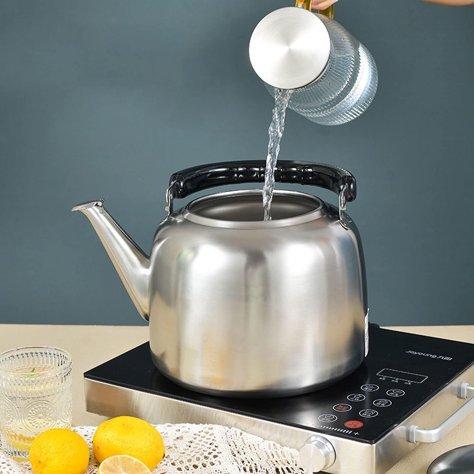 Hervidor Silbante Premium Acero Inox 304 - Adaptable a Inducción, Eléctrico y Gas(5L)