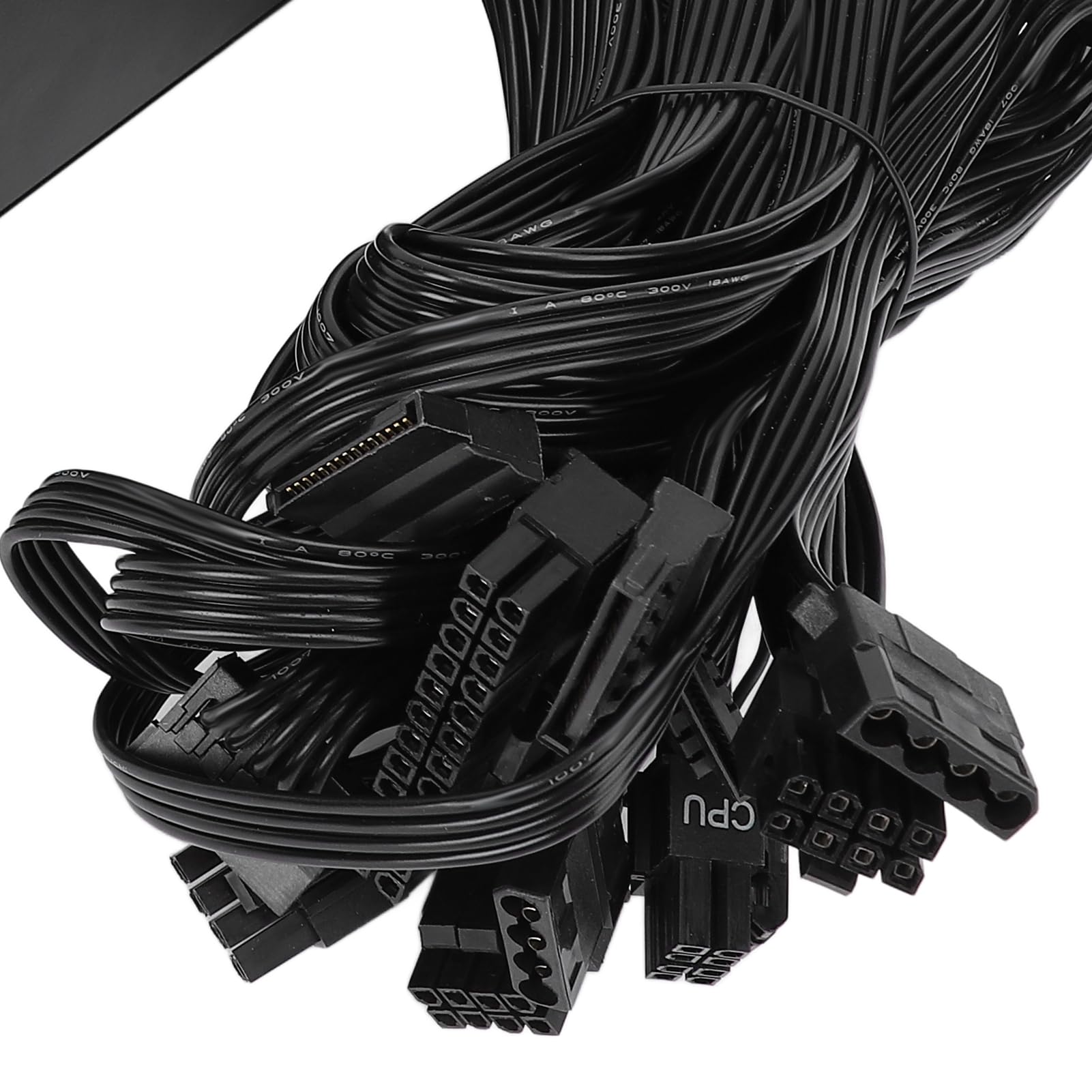 Wakects Zasilacz Komputerowy 700 W Zasilacz ATX ze Stopu Aluminium 700 W z Wentylatorem 12 Cm 24 Piny 4 Plus 4 Piny X2 i wydajność 80% dla Obudowy ATX do Komputerów Stacjonarnych do Gier