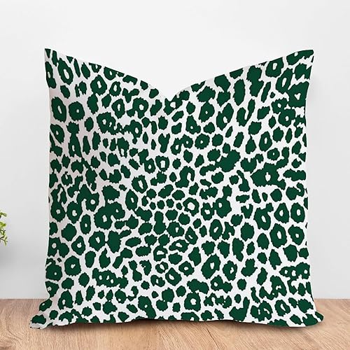 Vista 270 de ArogGeld Chinoiserie - Funda de cojín con estampado de leopardo y guepardo fucsia, con manchas de animales de vaca, color rosa oscuro, decoración