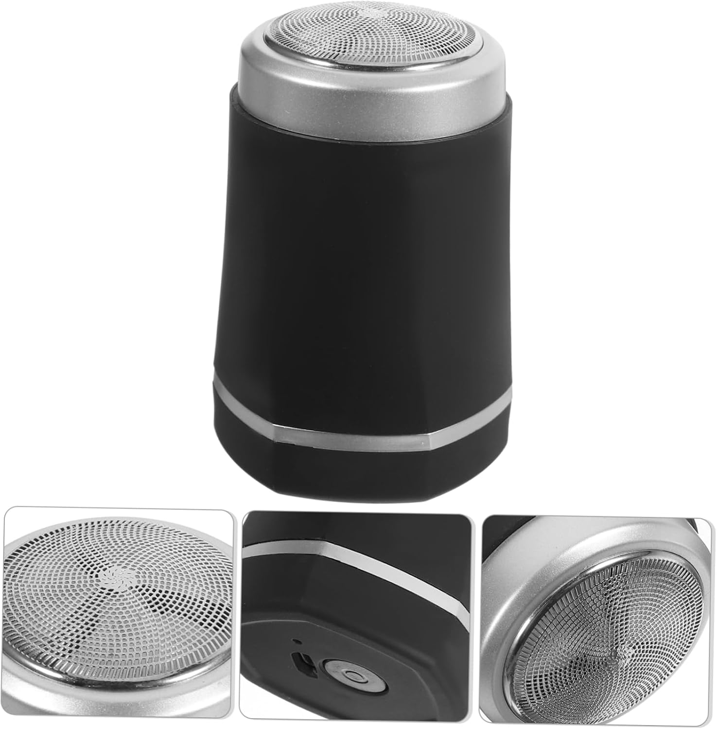 USB Rechargeable Men's Electric Shaver Mini Portable Black ABS