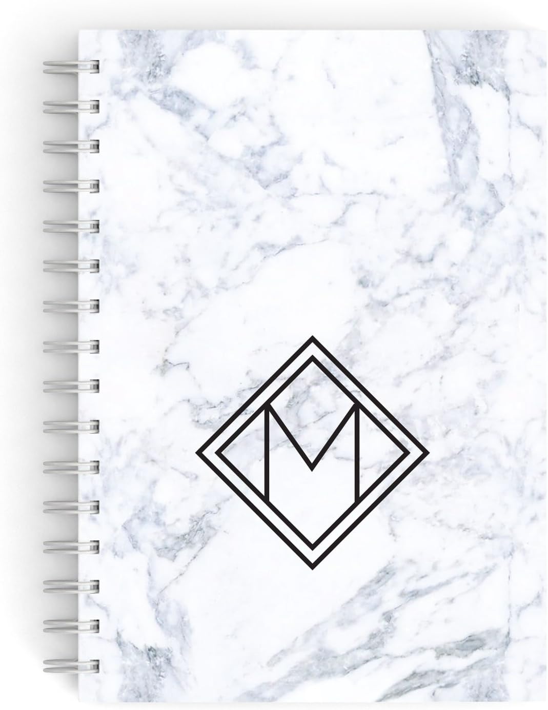 Personalised Notebook Marble CUSTOMISED Monogram Initials A5 Notepad Pads Books with Lined Pages