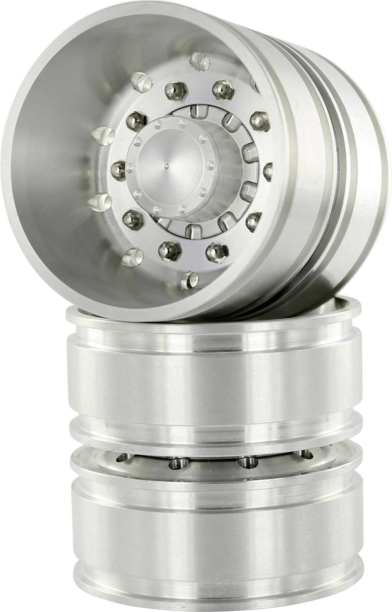Carson 500907160 - 1:14 Aluminum Rear Wheel Rim Round Hole (2) - New