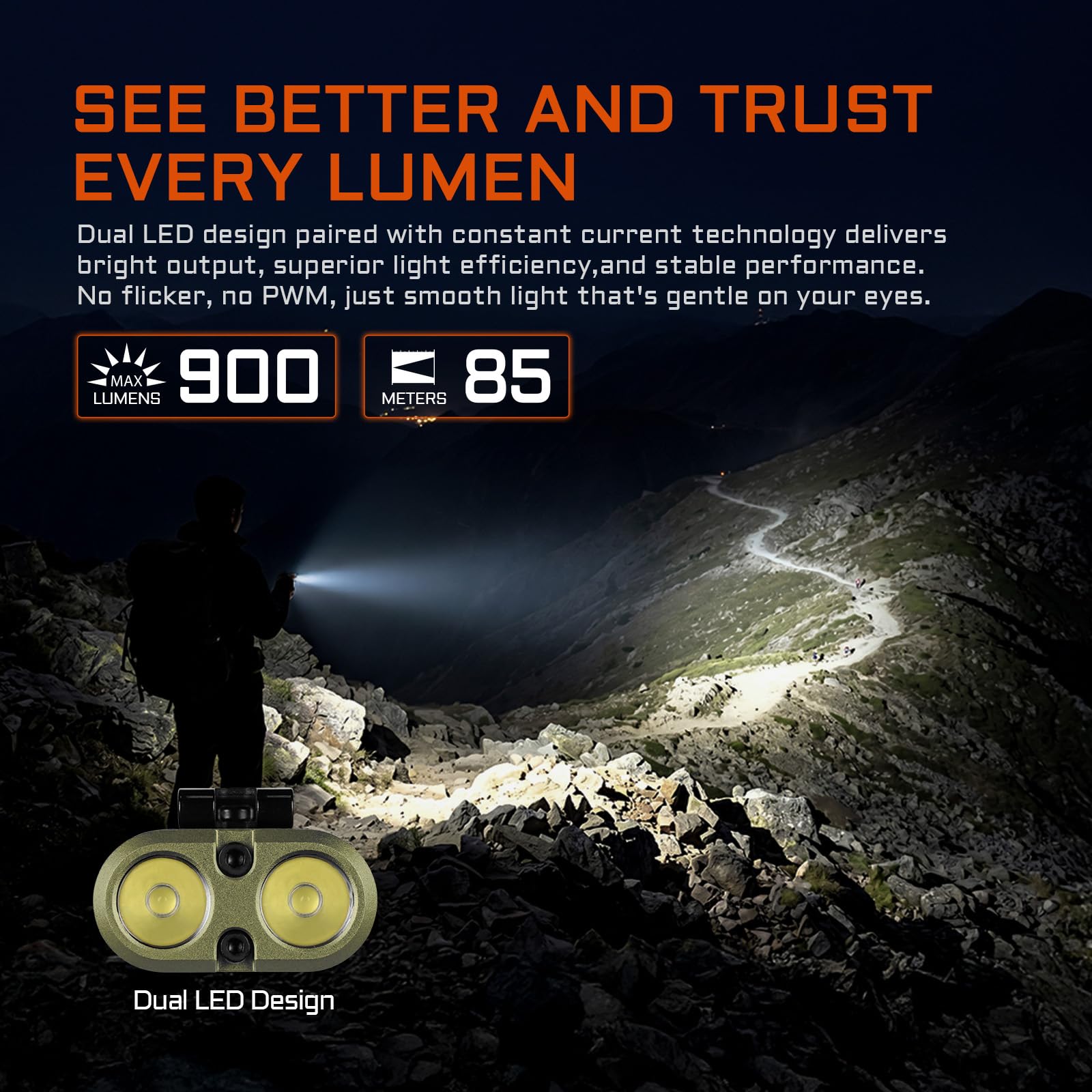 ACEBEAM UC3A Torcia Ricaricabile EDC AAA, 900 Lumen, Mini Torcia a Sorgenti Multiple con Camping e 9 Luci RGB, Piccola Torcia LED Piatta da Tasca con Magnetico, Torcia LED per Domestiche, Verde