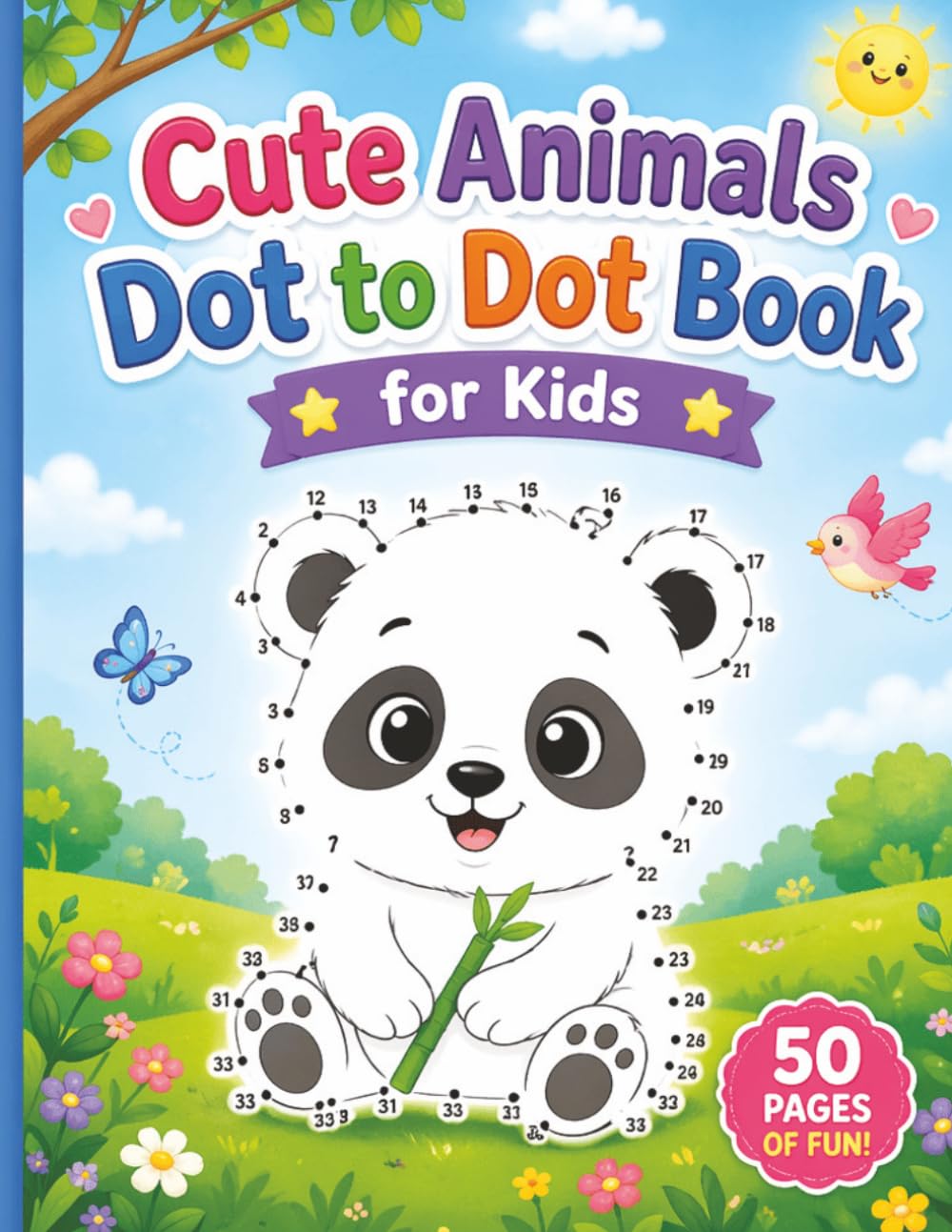 Cute Animals Dot to Dot Book for Kids: Number Sequencing Activity Workbook for Preschool and Kindergarten, Build Counting Skills, Improve Focus, and Strengthen Hand Coordination