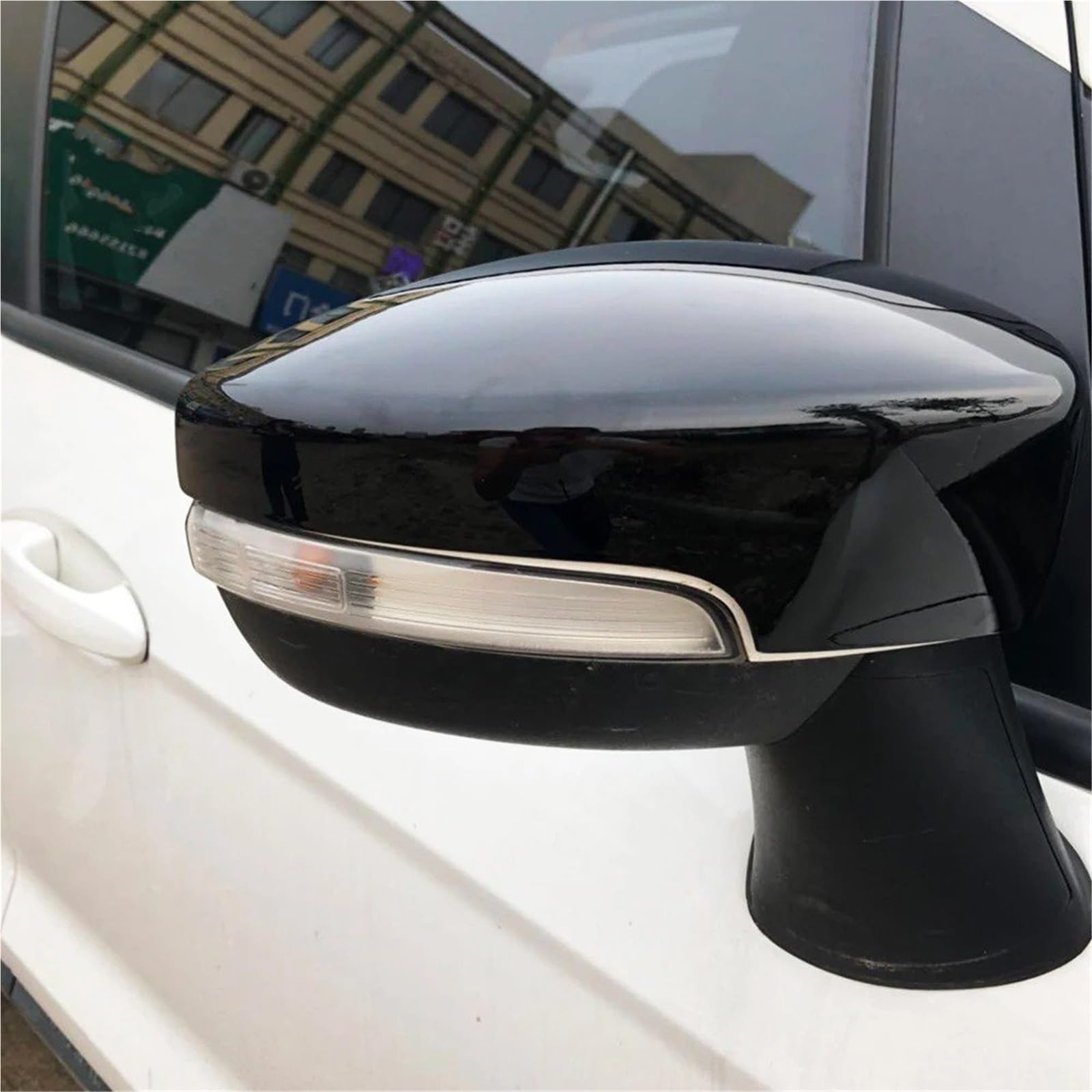 Copri Specchietto Auto Per Ford Per Ecosport 2013-2021 Copertura Specchietto Retrovisore Nero 2 Pezzi Decorazione Rivestimento Laterale Adesivo Protezione Specchio Calotta Laterale