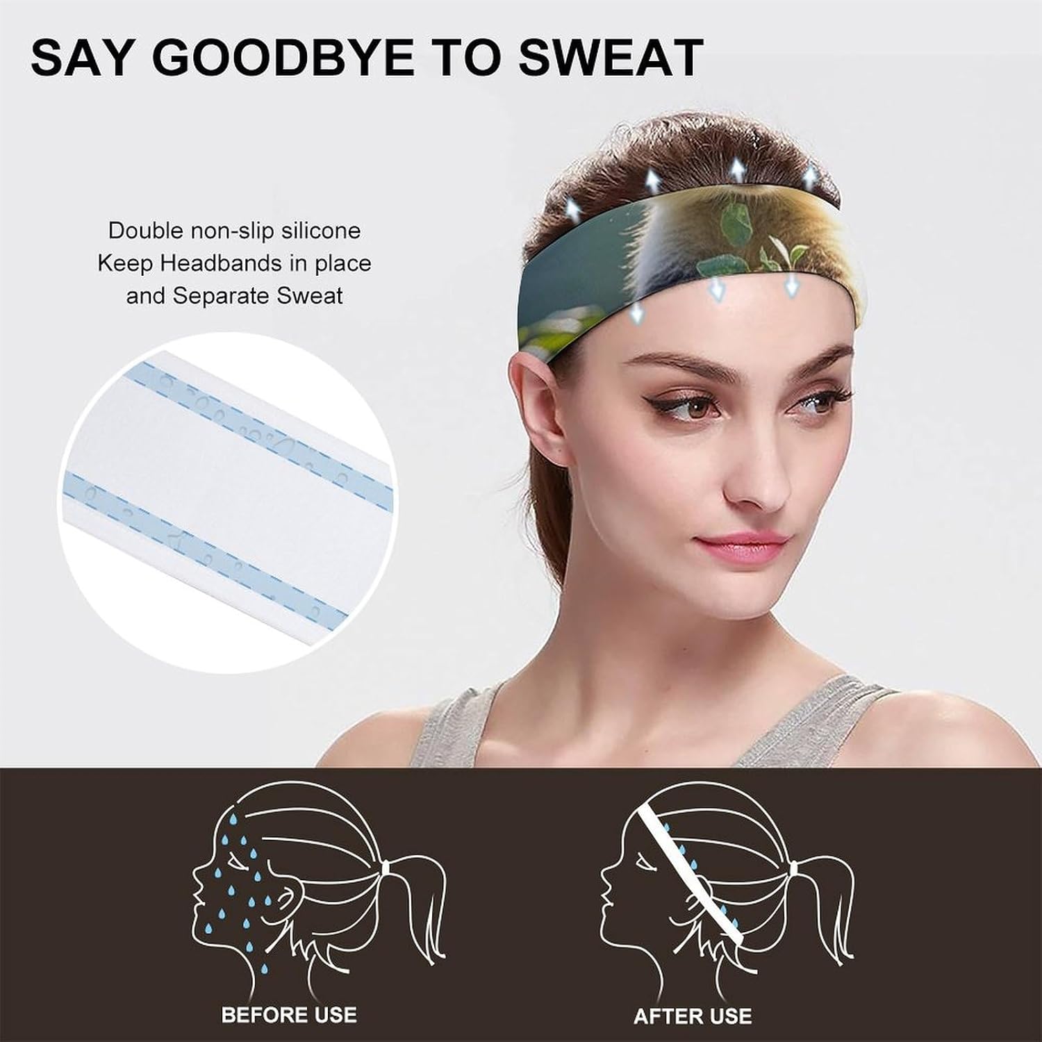 Elastic Wicking Sport Headband | Multifunctional Sports Sweatbands for Men & Women, Lightweight Soft Fabric for Fitness, Workout, Running and Daily Activities