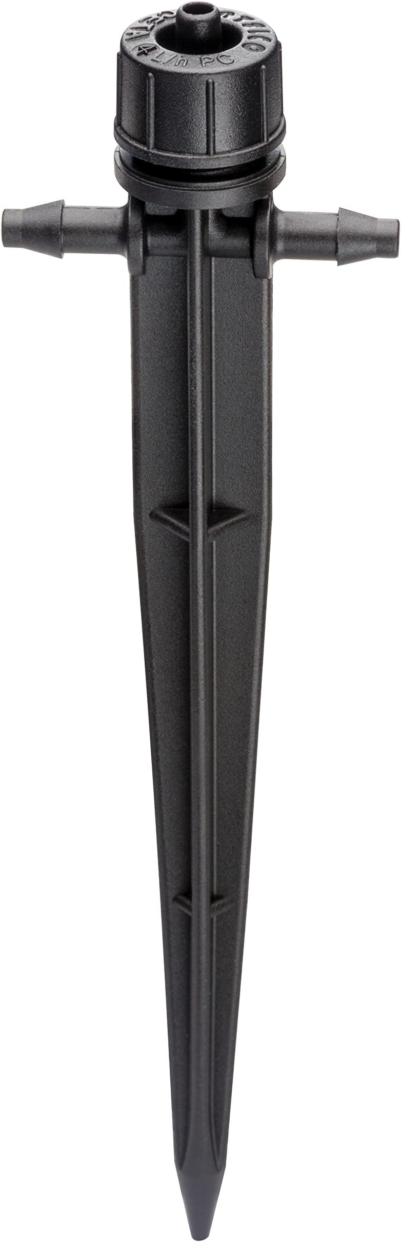 Rain BirdILD10STKX Drip Irrigation In-Line Dripper/Emitter on Stake with Adjustable Flow and On/Off, 1 Gallon Per Hour, 4-Pack,Black