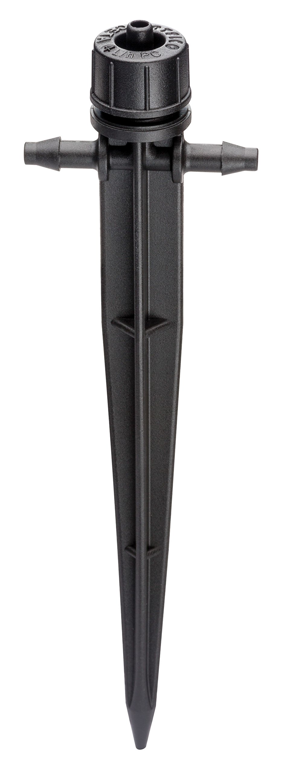 Rain BirdILD10STKX Drip Irrigation In-Line Dripper/Emitter on Stake with Adjustable Flow and On/Off, 1 Gallon Per Hour, 4-Pack,Black