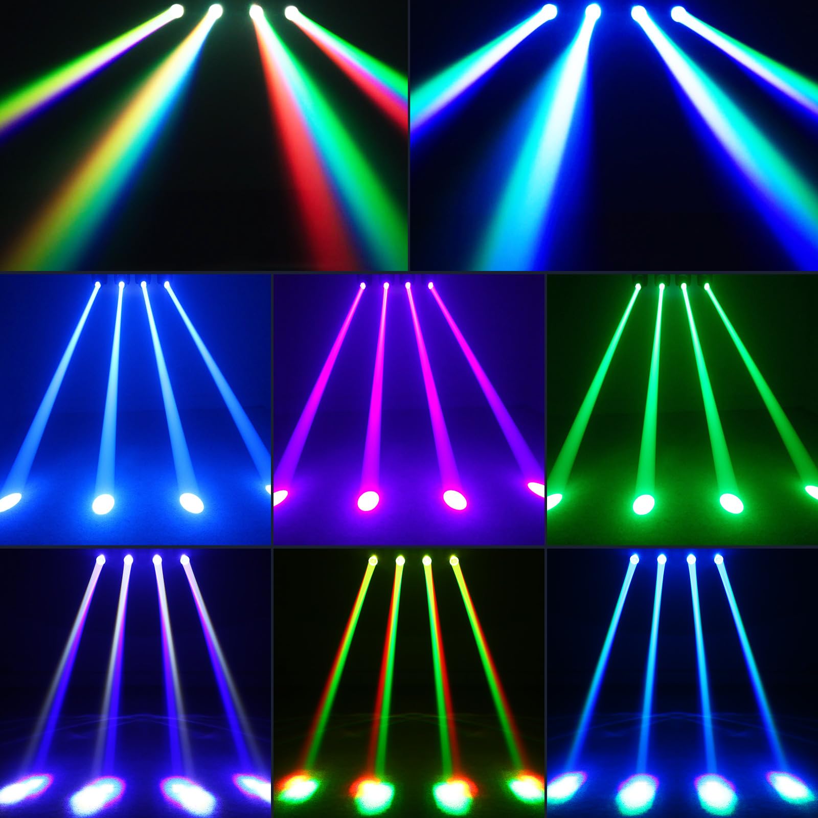 Cabeza Móvil 100W LED RGBW DMX512 Para Discoteca – Luz DJ Con Rotación 540° Y Control Por Sonido