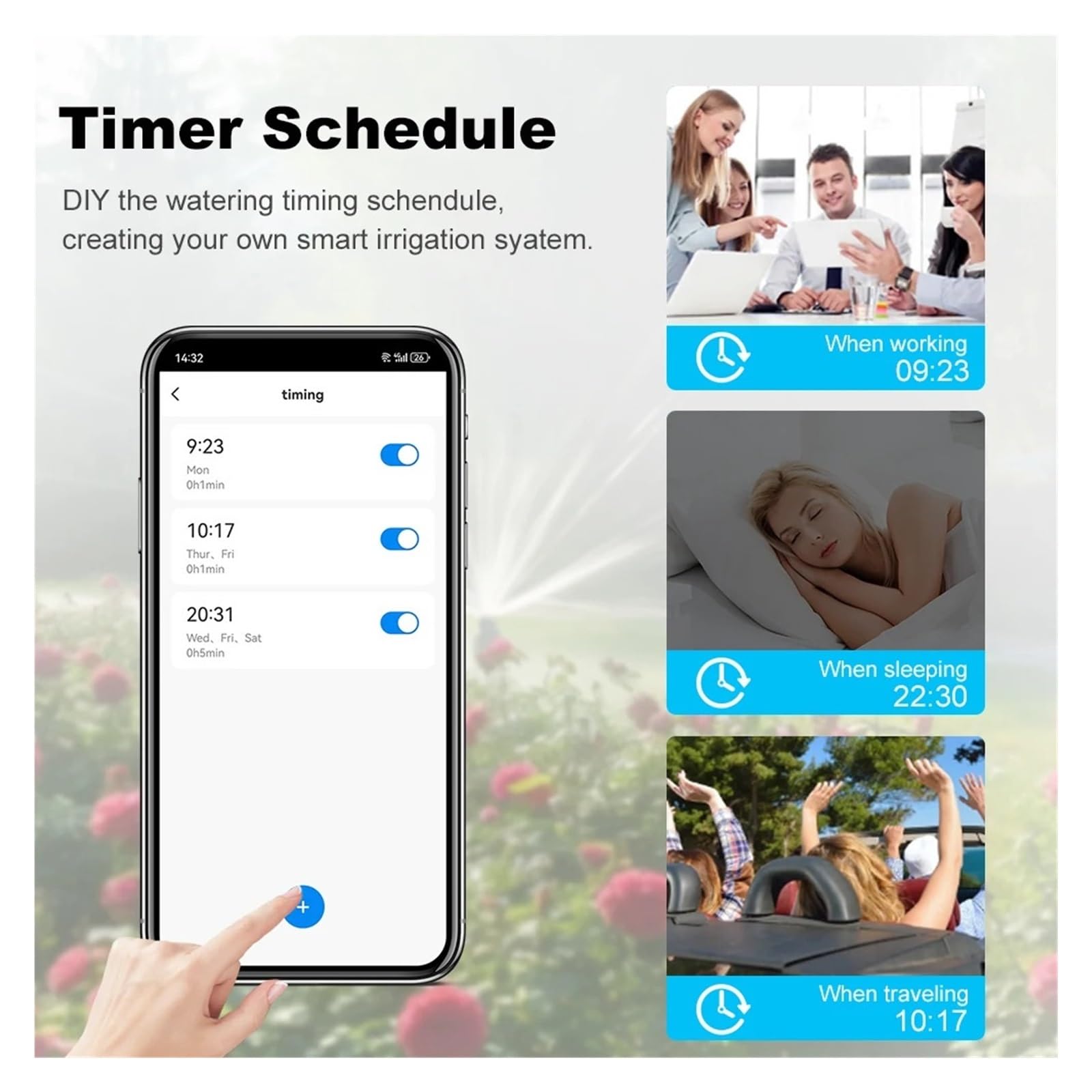 Tuya Zigbee Inteligentny Zraszacz Zegarowy IP66 Automatyczne Nawadnianie Kropelkowe Zegar Podlewania Pilot Inteligentne Życie OszczęDność Wody(1 Timer 1 Gateway)