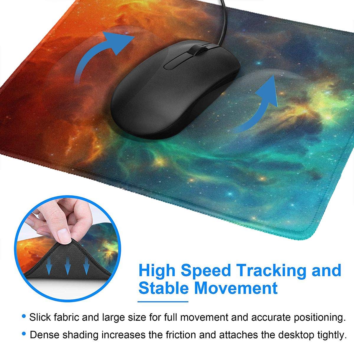 Spiral Galaxy Mouse Pad, 25 * 30cm Thick Rubber Non-Slip Mousepad - View #9