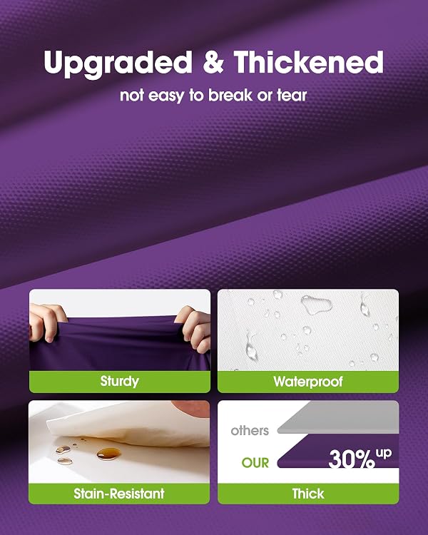Pureegg 20 Pack Purple Disposable Plastic Tablecloth 54x108 Inch by Pureegg - Used condition - Image 3