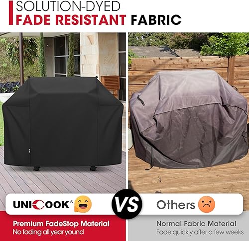 Miniatura 50 de Unicook Cubierta para parrilla de 52 pulgadas, cubierta de barbacoa resistente al agua, cubierta de barbacoa de gas resistente a la decoloración y a