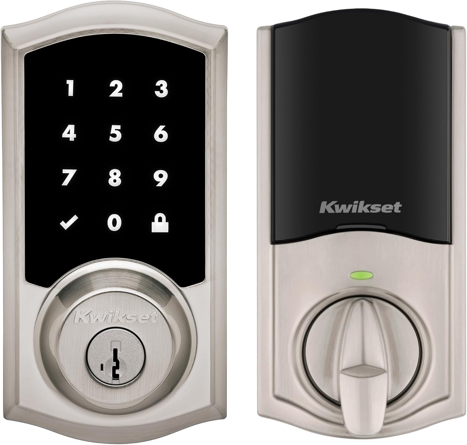 Kwikset HomeConnect 918 Traditional Z-Wave Long Range Enabled Touch Screen Lock Works with Ring Alarm, Samsung SmartThings Hub Required, Sold Seperately in Satin Nickel Kwikset HomeConnect 918 Traditional Z-Wave Long Range Enabled Touch Screen Lock Works with Ring Alarm, Samsung SmartThings Hub Required, Sold Seperately in Satin Nickel