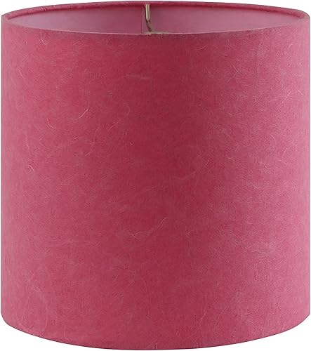 Aspen Creative 31239A Lámpara de araña con pantalla cilíndrica dura transicional en rosa pálido, 8" de ancho (8" x 8" x 8")